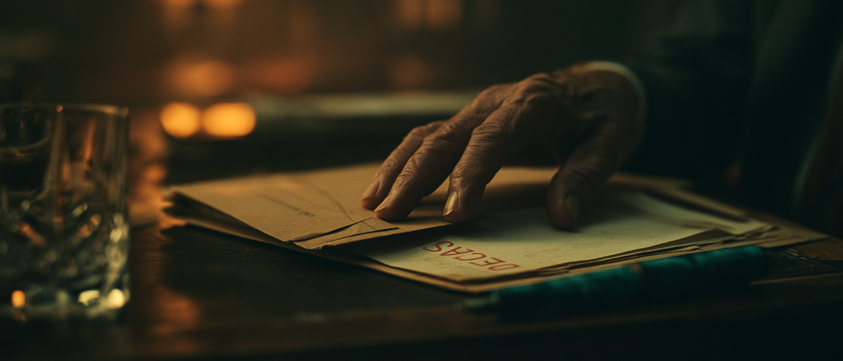 Shot 4I — Insert — Sol's Hand on the File